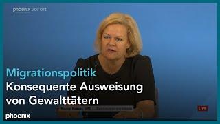 Maßnahmen in der Migrationspolitik: Statement von Nancy Faeser (Bundesinnenministerin, SPD)