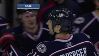 RJ Umberger Hat Trick vs Blues 11/30/2009