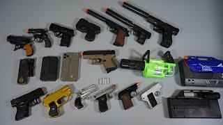 SPY or Hitman style used Toy Guns - Glock26 Airsoft - FMG9 Nerf Gun - Realistic Toy Gun Collection