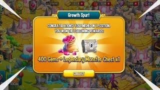 I Won First Place In The World For Growth Spurt | Monster Legends