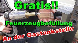 Nicht nachmachen! - Feuerzeug befüllen an der Autogas Tankstelle | GM Service Nagel