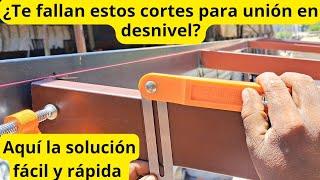 Cortes precisos para unión de perfiles con desnivel en estructuras de techados.¿Como hacerlo fácil?