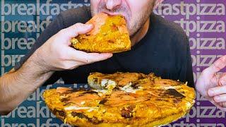 THICC BREAKFAST PIZZA 아침 피자 ! homemade * ASMR MUKBANG NO TALKING * | nomnomsammieboy