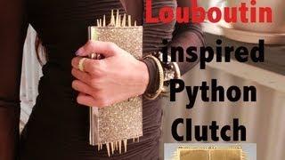 Christian Louboutin inspired Spiked clutch