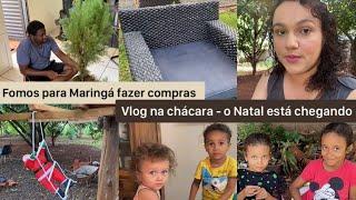 COMPRAS DE NATAL  ganhamos um sofá e VAMOS ENFEITAR A CHÁCARA