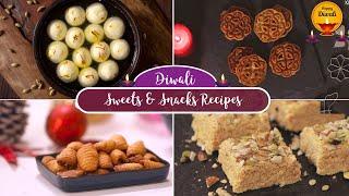 Diwali Special Sweet & Snacks Recipes | Kul kul | Rasgulla | Rose Cookies | Kalakand