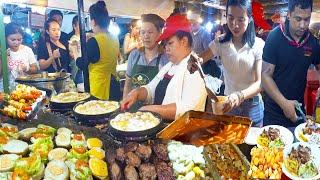 The Exhibition Food @ Night @ Olympich Stadium   - Khmer Food, Korean Food, European Food, & More