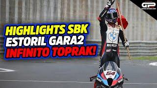 Highlights SBK Estoril Gara2: Toprak infinito, Petrucci campione