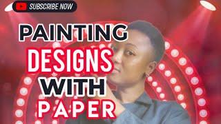 how to make wall painting designs with paper on a budget (stencils with paper on a budget)
