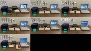 Dial Up Modem Speeds Compared, from 300 bps to 56K