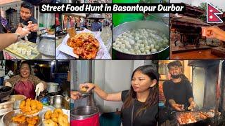 Street Food Hunt In Basantapur Durbar Area  Kathmandu Vlog