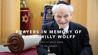 Prayers in memory of Rabbi Willy Wolff