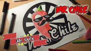 Dibujando YouTubers/Drawing YouTubers: Mr. Chile - LOGO // Denki Otaku