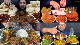 HUGE CHICKEN CURRY EATING CHALLENGE,HUGE FISH CURRY COMPETITION,MUTTON CURRY,PRAWN CURRY,EATING SHOW