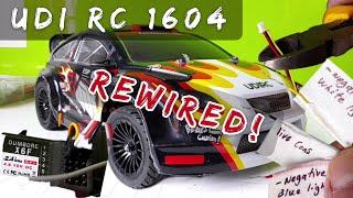 UDI Rc 1604 Rewired The Right Way, 2in1 ESC Brushed To Brushless Receiver