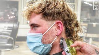 Unique CURLY MULLET Haircut *80s Style* (Step Mullet)