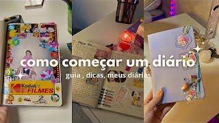 como começar um diário/ journal aesthetic- ideias de páginas, dicas 