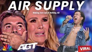 Golden Buzzer | Simon Cowell criying when he heard the song Air Supply with an extraordinary voice