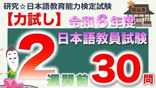 【力試し・令和６年度 日本語教員試験 ２週間前】まとめ