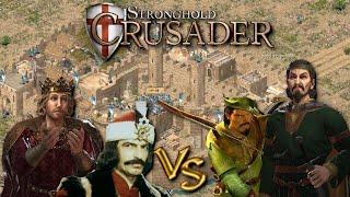 Perallion & Vlad vs Vardenow & Robin Hood | Stronghold Crusader KI Kampf