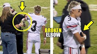 BROKEN ELBOW AND BIG WIN AT FOOTBALL GAME! 