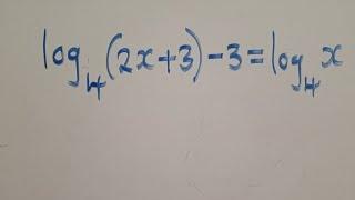 Solve logarithmic equation