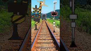 【踏切アニメ】 止めたいふみきりカンカンと電車 railroad crossing　#Shorts #ショート