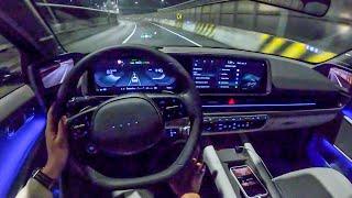 The New 2023 Hyundai IONIQ 6 Long Range RWD POV Night Drive