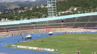 Corporate Area Champs 2018. Anthony Carpenter of Calabar High in the boys class 1 200m