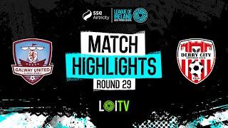 SSE Airtricity Men's Premier Division Round 29 | Galway United 1-0 Derry City | Highlights