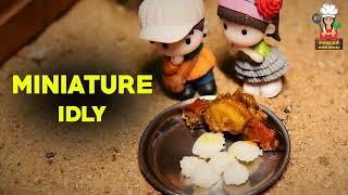 Miniature Idly + Prawn Curry | Real Miniature Cooking | Cooku with Sandy | Sandy Samayal