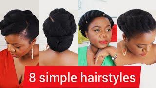 8 Simple and Easy Natural Hairstyles on Natural Hair