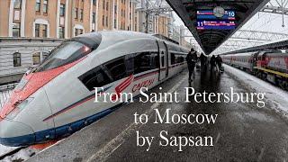 From Saint  Petersburg to Moscow by "Sapsan" train