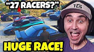 Summit1g Goes CRAZY In HUGE 27 PLAYER RACE With INSANE CARS! | GTA 5 NoPixel RP