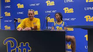 Pitt WBB HC Lance White and G Taisha Exanor Press Conference after 77-53 Defeat to Louisville