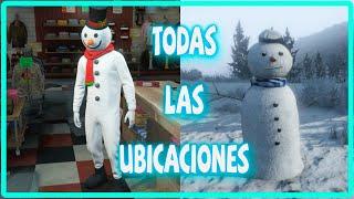 COMO DESBLOQUEAR MUÑECO DE NIEVE / TODAS LAS UBICACIONES GTA ONLINE