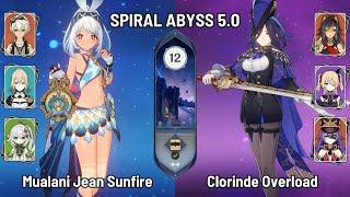 C0 Mualani Jean Sunfire | C0 Clorinde Chevreuse Overload Team | Spiral Abyss 5.0 | Genshin Impact