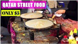 $2 Qatar Street food | Traditional Arabic khaboos | Doha Street food | Souq waqif food | jenishliz