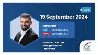 ISTQB® Certified Tester Advanced Level Test Management v3.0 - Test Metrics