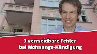 Fehler bei der Kündigung von Mietverträgen | Rechtsanwalt Dr. Achim Zimmermann