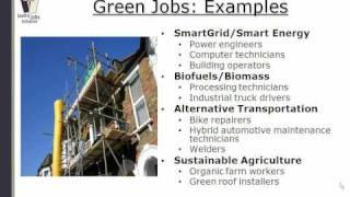 A Growing Green Economy:  Opportunities for Tomorrow