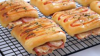 Bacon Cheese Bread 3 minutes of kneading, easy to make super delicious bacon cheese bread