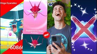 EVOLVING TO NEW MEGA GYARADOS + THE GREATEST SHINY HAS BEEN RUINED… (Pokémon GO)