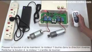 Kit Commande de Moteur Radio Vitesse Réglable 12v 24v 500m 2 Canaux