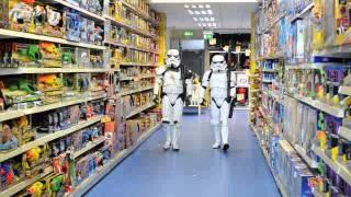 Star Wars stormtroopers at Smyths Toy Superstore in Longton