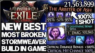 Path of Exile 2 - New Best 1 SHOT ANY BOSS Stormweaver Build - Lightning Conduit 100% Crit - Guide!