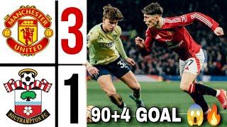  Southampton vs Manchester United 1-3 |amad diallo hattrick Premier League Highlights & Goals