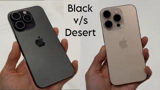 iPhone 16 Pro Black vs Desert Titanium Color Comparison!