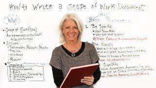 How to Write a Scope of Work Document - Project Management Training