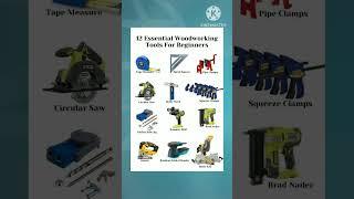 12 Essential Woodworking Tool's For Beginner's #youtubeshorts #craft #tech #techhacks #technicalavi
